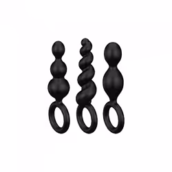 Satisfyer Booty Call, Perles pour anus, Noir, Silicium, 3 pièce(s), 4,8 cm, 133,7 mm