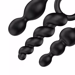 Satisfyer Booty Call Perles pour anus Noir Silicium 3 pièce(s)