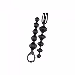Satisfyer Love Beads, Perles pour anus, Noir, Silicium, 2 pièce(s), 3,3 cm, 205 mm