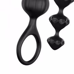 Satisfyer Love Beads Perles pour anus Noir Silicium 2 pièce(s)