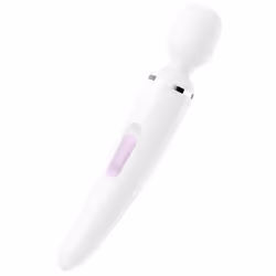Satisfyer Wand-er Woman, Vibrateur à baguette, Stimulation du clitoris, Blanc, Acrylonitrile-Butadiène-Styrène (ABS), Silicon ...