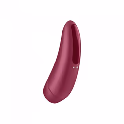 Satisfyer Curvy 1 +, Rouge, Plastique, Silicone, Ambidextre, Masturbation, Batterie intégré, 134,1 mm