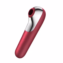 Satisfyer Dual Love, Vibrateur à ventouse, Stimulation du clitoris, Rose, Acrylonitrile-Butadiène-Styrène (ABS), Silicone, Am ...