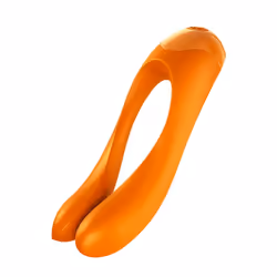 Satisfyer Candy Cane, Vibrateur pour doigts, Stimulation du clitoris, Stimulation du point G, Stimulation vaginale, Orange, A ...