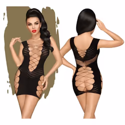 Penthouse Flame On The Rock, Chemise de nuit, Noir, Adulte, S/L, SML, Monochromatique