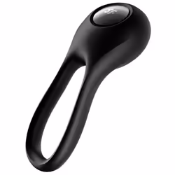 Satisfyer Majestic Duo, Anneau vibrant, Noir, Acrylonitrile-Butadiène-Styrène (ABS), Silicone, Sexe anal, Sexe oral, Sexe vag ...