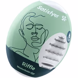 Satisfyer Masturbator Egg - Riffle, Masturbateur d'œufs, Élastomère thermoplastique (TPE), 52,3 mm, 68,5 mm, 49,3 mm, 55,1 g