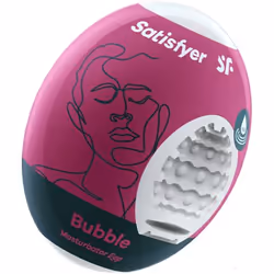 Satisfyer Masturbator Egg - Bubble, Masturbateur d'œufs, Élastomère thermoplastique (TPE), 52,3 mm, 68,5 mm, 49,3 mm, 55,1 g