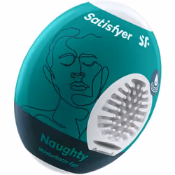 Satisfyer Masturbator Egg - Naughty, Masturbateur d'œufs, Élastomère thermoplastique (TPE), 52,3 mm, 68,5 mm, 49,3 mm, 55,1 g