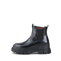 Bottes Noires En Similicuir Pour Femmes