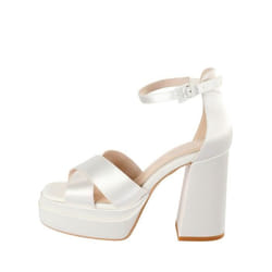 Escarpins femme Buffalo Bonny Cross - Blanc - Ivory - Bride - Bobine