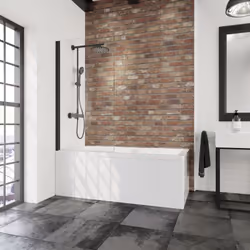 Pare-douche rabattable, verre 5 mm, profilé noir sur-mesure Vous êtes fan de bien-être ou plutôt du style pressé ? Pas de pro ...