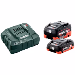 Metabo BASIC SET LIHD 1 X 4.0 AH + 1 X 5.5 AH, Ensemble de batterie et de chargeur, Lithium-Ion Haute densité (LiHD), 5,5 Ah, ...