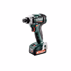 Metabo POWERMAXX SSD 12 BL, Visseuse à percussion, Poignée de pistolet, Noir, Vert, Rouge, Argent, Attache de ceinture, 2500  ...