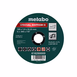 Metabo 616260000, Disque de coupe, Moyeu plat, Acier inoxydable, Metabo, 2,22 cm, 12,5 cm