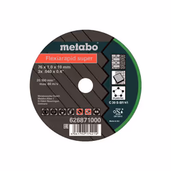 Metabo 626871000, Disque de coupe, Moyeu plat, Universel, Metabo, 1 cm, 7,6 cm