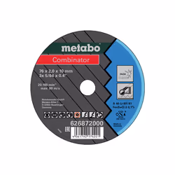 Metabo 626872000, Disque de coupe, Moyeu plat, Acier inoxydable, Metabo, 1 cm, 7,6 cm