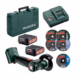 Meuleuse d'angle Metabo POWERMAXX CC 12 BL; 12 V; 2x2,0 Ah accu.; avec accessoires