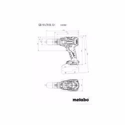 Perceuse Metabo GB 18 LTX BL Q I; 18 V (sans batterie et chargeur)