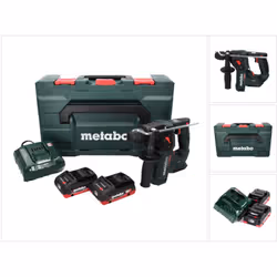 Contenu de la livraison: - 1x Metabo BH 18 LTX BL 16 Perceuse à percussion sans fil - 1x Poignée supplémentaire - 1x Butée de ...