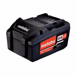 Metabo 625592000, Batterie, Lithium, 5,2 Ah, 18 V, Metabo, Noir