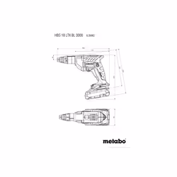 Metabo HBS 18 LTX BL 3000 3000 tr/min 1 kg Noir