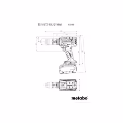 Metabo BS 18 LTX-3 BL Q I Metal 4000 tr/min 3 kg Noir, Vert, Rouge - Vue supplémentaire 12