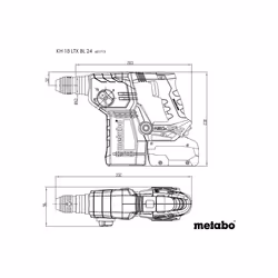 Metabo KH 18 LTX BL 24 1280 tr/min SDS Plus - Vue supplémentaire 4