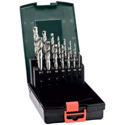 Set de forets et tarauds pour machines, 14 pièces