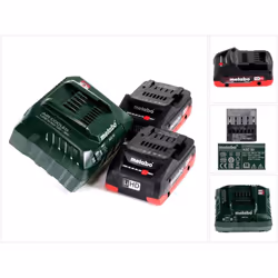 Contenu de la livraison: - 2x Batteries Metabo LiHD 4,0 Ah (625367000) - 1x Chargeur Metabo ASC 55 (627044000) Description du ...