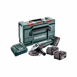 Metabo W 18 L 9-125 Quick Set, 8500 tr/min, 12,5 cm, Batterie, 4 Ah, 1,6 kg, Moteur sans balai