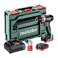 Perceuse visseuse 12V sans fil PowerMaxx BS 12 BL Quick 2x 4Ah Li-HD - METABO - 601045920 - ASC 55, coffret