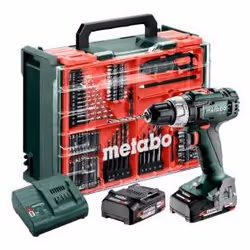 Metabo SB 18 Set, Perceuse à poignée pistolet, Sans clé, 1 cm, 1600 tr/min, 2 cm, 1 cm