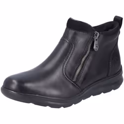 Bottines Rieker Z0060-00 Noir Chaussures Femme - Cuir - Talon Plat - Hauteur de la tige Moyenne