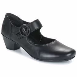 Ballerine à Talon Cuir Rieker Lugano - Noir