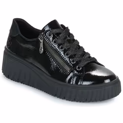 Baskets Femme - RIEKER - N2501-00 - Cuir verni - Fermeture éclair - Talon compensé