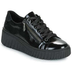 Baskets Femme - RIEKER - N2501-00 - Cuir verni - Fermeture éclair - Talon compensé