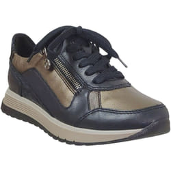 Basket Basse Cuir Rieker Eagle - Bleu Comb - RIEKER - Femme - Lacets - Plat