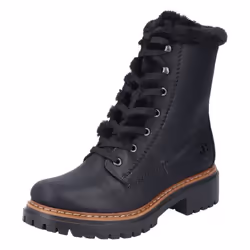Bottine Cuir Rieker Belinga - Noir - Femme - Zip - Talon Plat