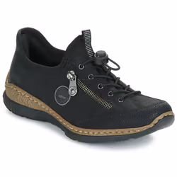 Basket Basse - RIEKER - Scuba - Lacets - Noir - Femme