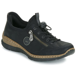 Basket Basse - RIEKER - Scuba - Lacets - Noir - Femme