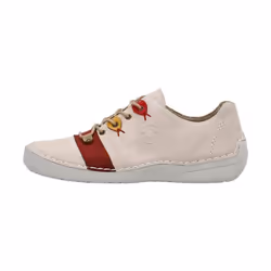 Basket Cuir Rieker - Femme - Rose - Lacets - RIEKER - Plat