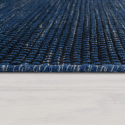 Paco Home - Tapis Tissé Main Tissage à Plat Style Scandinave Chiné Motif Tissé Bleu 80x150 cm