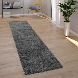 Paco Home - Tapis Poils Longs Gris Anthracite Salon Shaggy Résistant Doux Robuste 60x100 cm
