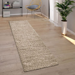 Paco Home Tapis Shaggy Poils Longs Salon Marron Doux Moelleux Robuste 60x100 cm