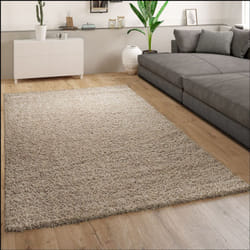 Paco Home - Tapis Shaggy Poils Longs Salon Marron Doux Moelleux Robuste 160x220 cm