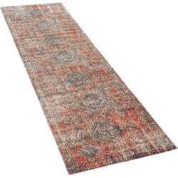 Paco Home - Tapis Extérieur Terrasse Rouge Balcon Oriental Design Résistant aux intempéries 80x150 cm