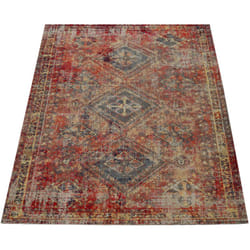 Paco Home - Tapis Extérieur Terrasse Rouge Balcon Oriental Design Résistant aux intempéries 120x170 cm