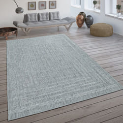 Paco Home - Tapis Intérieur & Extérieur Tissé à Plat Avec Motif Scandinave Et Style Sisal Gris Clair 200x290 cm
