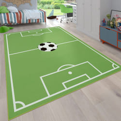 Paco Home - Tapis Pour Enfants, Tapis De Jeux Chambre D'Enfant Avec Motif Football, Vert 100x200 cm